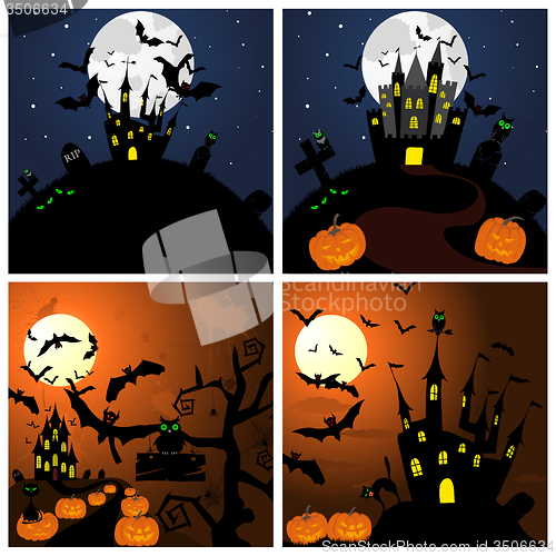 Image of Set of Halloween Greeting Cards