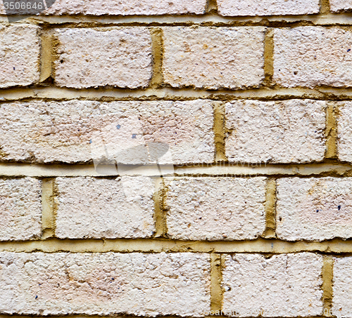 Image of in london abstract    texture of a ancien wall and ruined brick