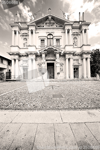 Image of beautiful old architecture in italy europe milan religion    and