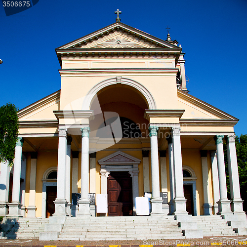 Image of old architecture in italy europe milan religion and sunlight