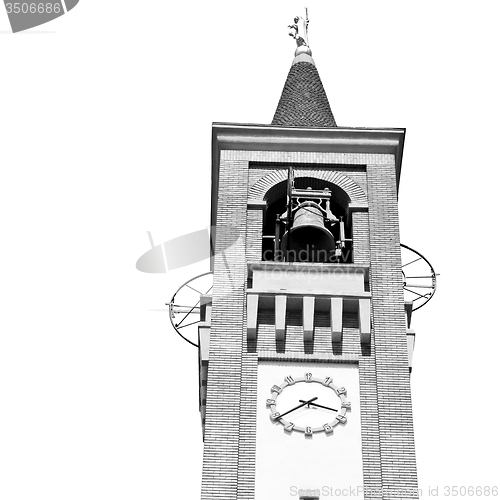 Image of ancien clock tower in italy europe old   