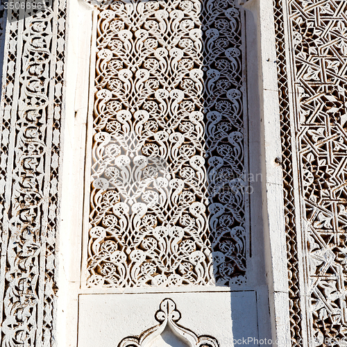 Image of line in morocco africa old tile and colorated floor ceramic abst