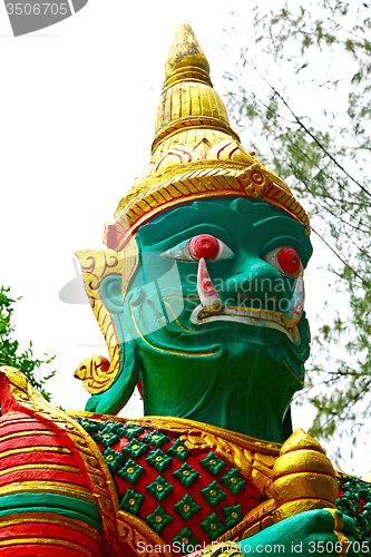Image of    in the temple bangkok asia   thailand abstract cross      