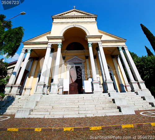 Image of beautiful old architecture in italy europe milan religion and su