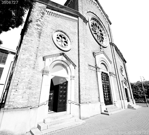 Image of beautiful old architecture in italy europe milan religion    and