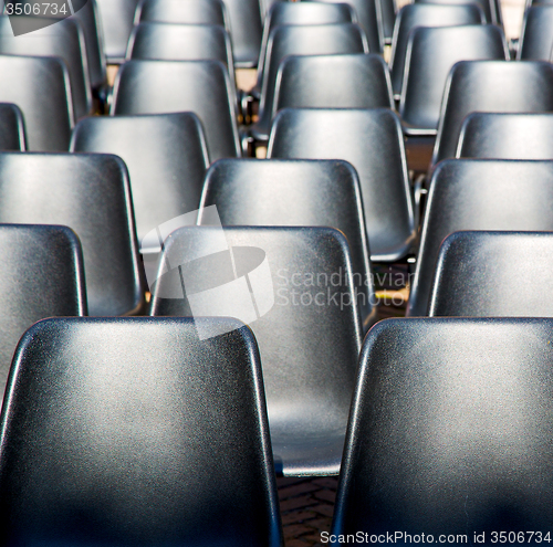 Image of empty seat in italy europe background black  texture