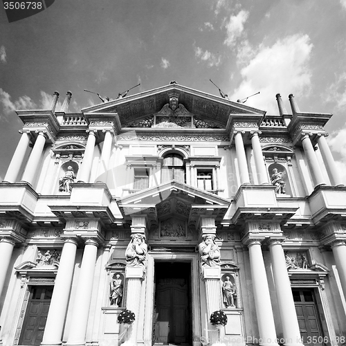 Image of building old architecture in italy europe milan religion       a