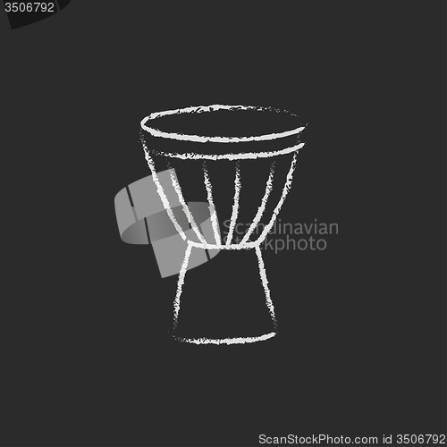 Image of Timpani icon drawn in chalk.