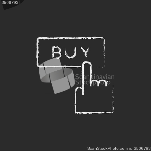Image of Buy button icon drawn in chalk.