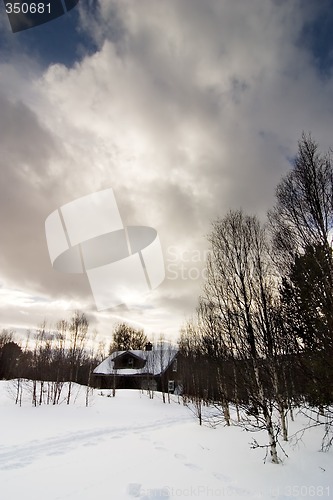 Image of Cabin in Snow Wonderland