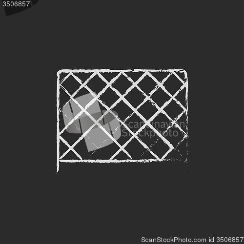 Image of Sports nets icon drawn in chalk.