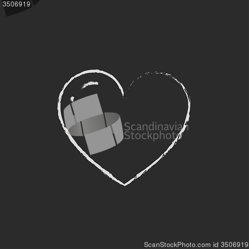 Image of Heart icon drawn in chalk.