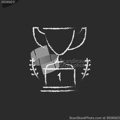 Image of Trophy icon drawn in chalk.