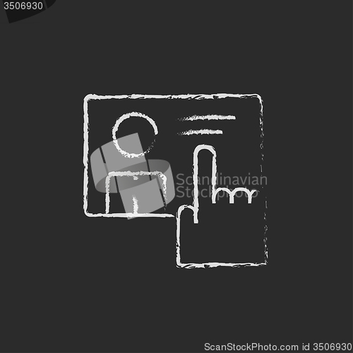 Image of Smartphone icon drawn in chalk.
