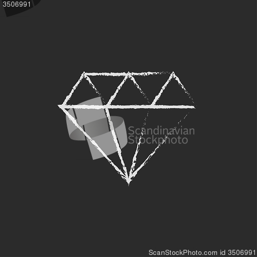 Image of Diamond icon drawn in chalk.