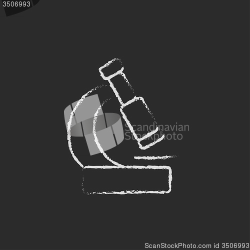 Image of Microscope icon drawn in chalk.