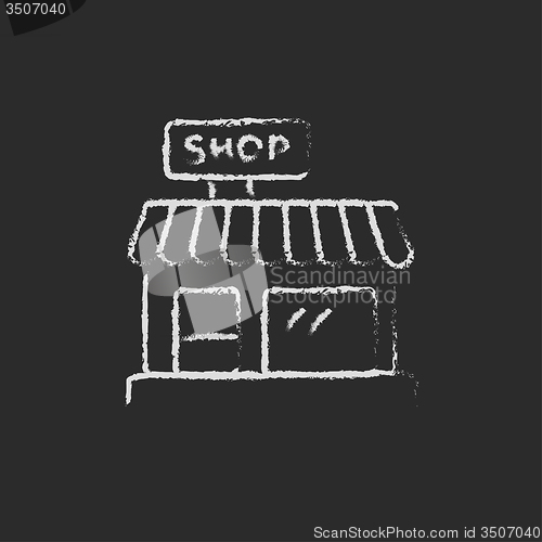 Image of Shop icon drawn in chalk.