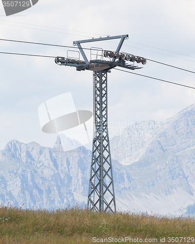 Image of Pole of a ski lift