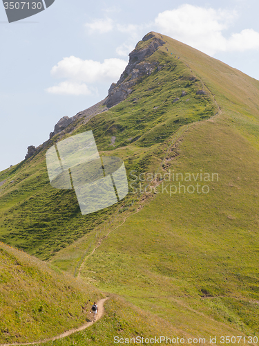 Image of Hiker, young woman with backpack