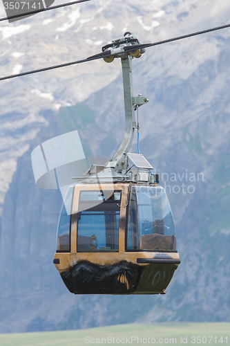 Image of Ski lift cable booth or car