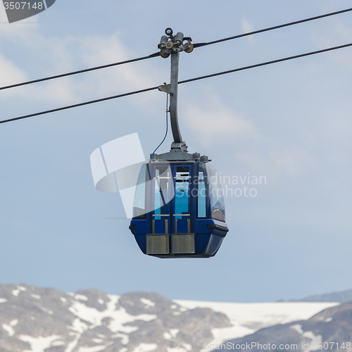 Image of Ski lift cable booth or car