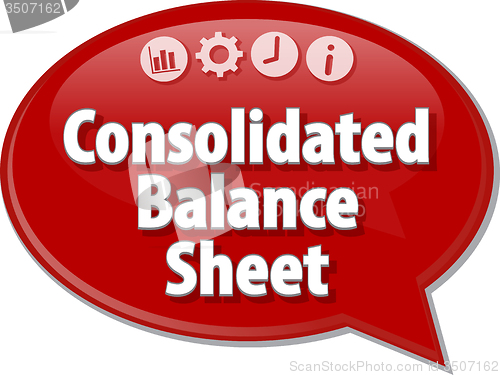 Image of Consolidated Balance Sheet blank business diagram illustration