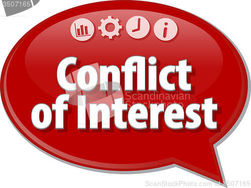 Image of Conflict of Interest blank business diagram illustration