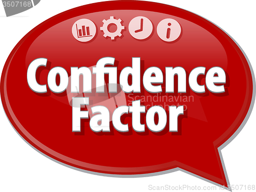 Image of Confidence Factor  blank business diagram illustration