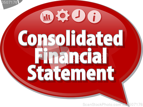 Image of Consolidated Financial Statement blank business diagram illustra