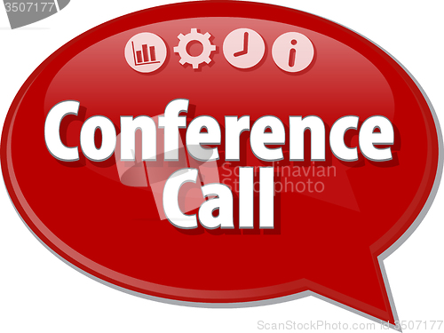 Image of Conference Call  blank business diagram illustration