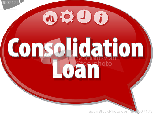 Image of Consolidation Loan  blank business diagram illustration