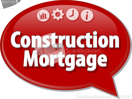 Image of Construction Mortgage  blank business diagram illustration