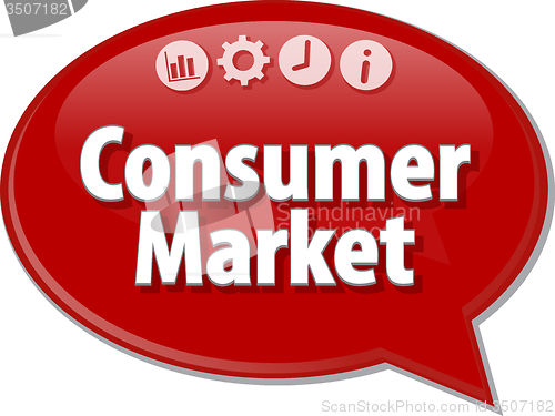 Image of Consumer Market  blank business diagram illustration