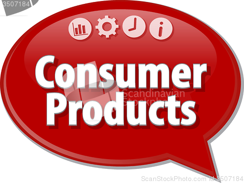 Image of Consumer Products  blank business diagram illustration