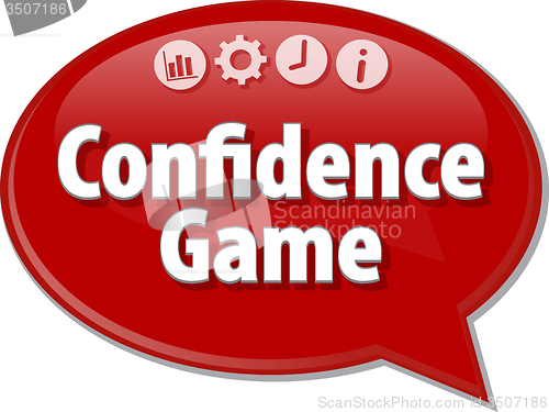 Image of Confidence Game  blank business diagram illustration