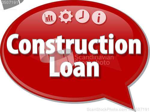 Image of Construction Loan  blank business diagram illustration