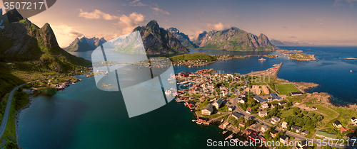 Image of Aerial Lofoten panorama