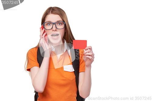 Image of Smiling student with backpack