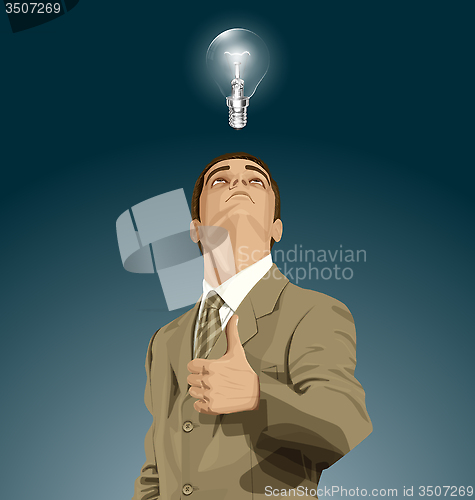 Image of Vector Business Man Shows Well Done