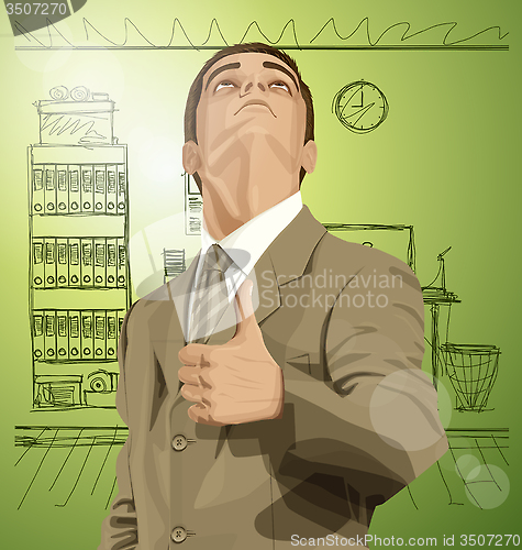 Image of Vector Business Man Shows Well Done