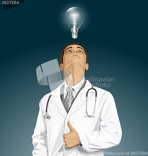 Image of Vector Doctor With Stethoscope