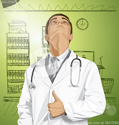 Image of Vector Doctor With Stethoscope