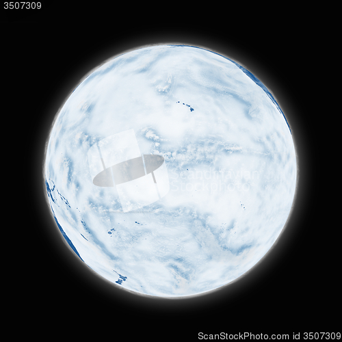 Image of Pacific Ocean on planet Earth