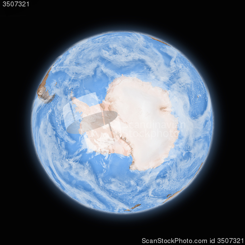 Image of Antarctica on planet Earth