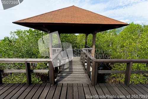 Image of Indonesian landscape with walkway