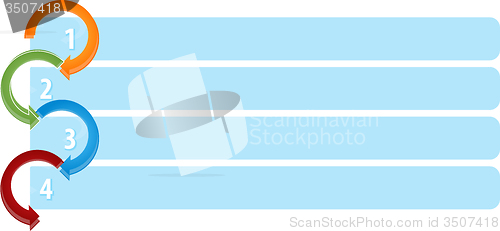 Image of Cycle List Four blank business diagram illustration