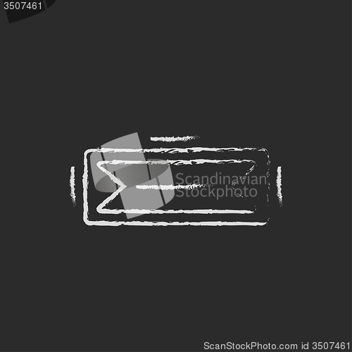 Image of Virtual reality headset icon drawn in chalk.