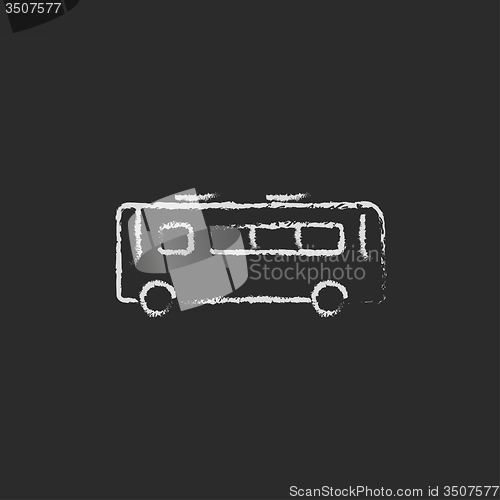 Image of Bus icon drawn in chalk.