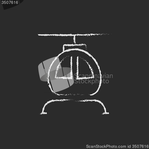 Image of Helicopter icon drawn in chalk.