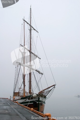 Image of Pirate Ship in Fog